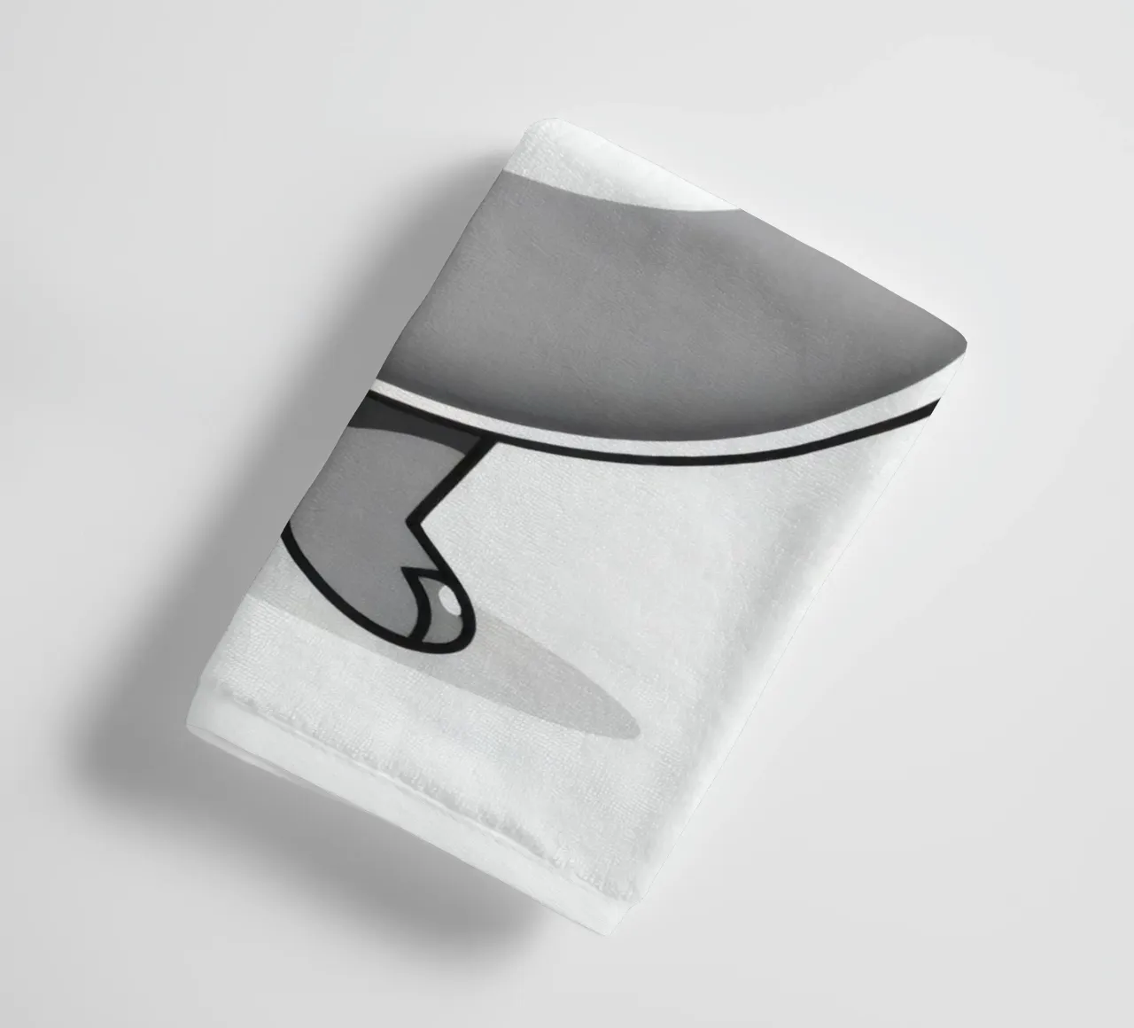 Cute round animated character with ears and cheerful towel by DesignDoodle