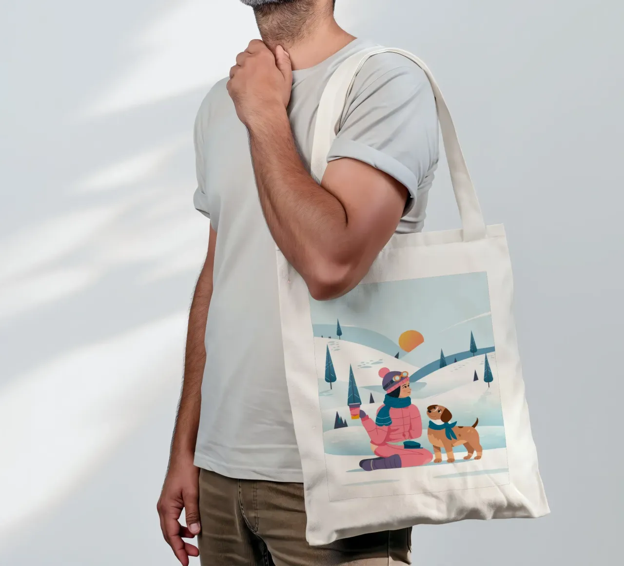 Compagni d'inverno borsa in juta da Artie Shifa