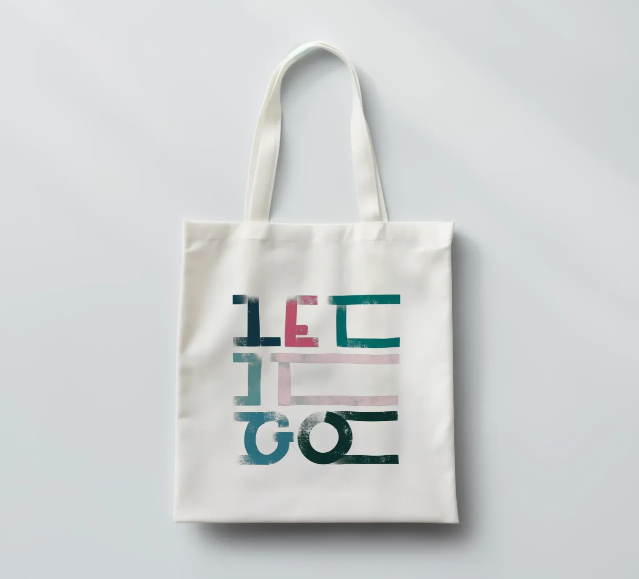 LET IT GO borsa in juta da LIMITED EDITION LETTERS