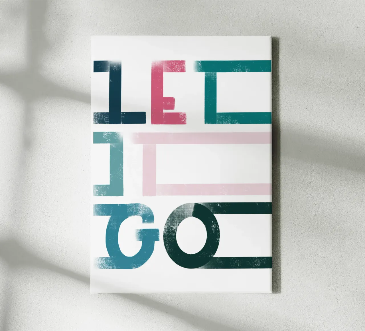 LET IT GO tela da LIMITED EDITION LETTERS