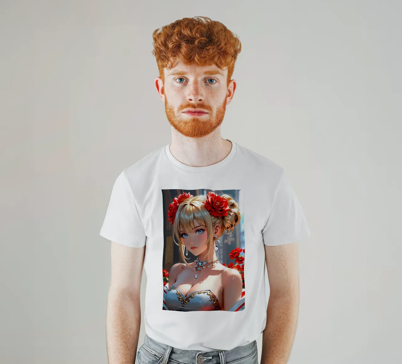 Anime-Mädchen T-Shirt von 🎁 ARTVI-SHOP
