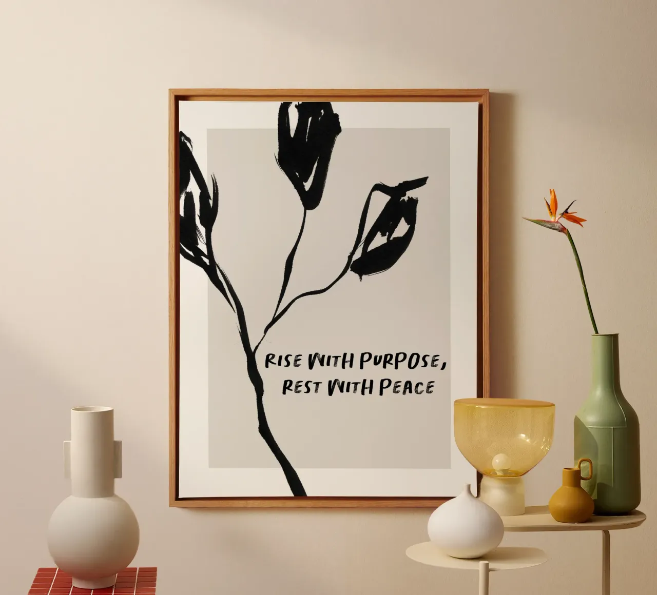 Golden Mantra No 1 tela con Cornice a cassetta da treechild