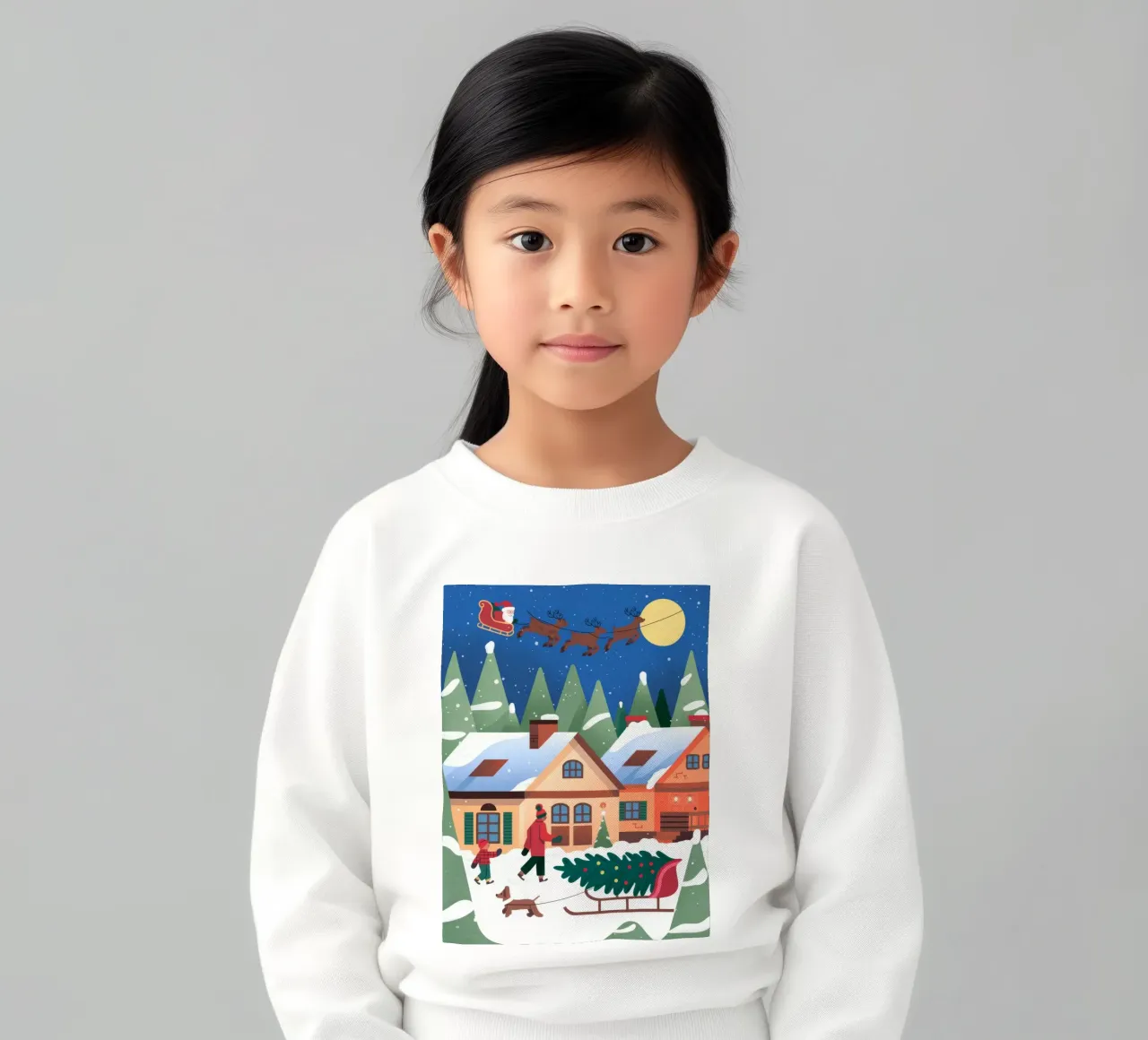 Winter Festivity kids sweatshirt by Artie Shifa