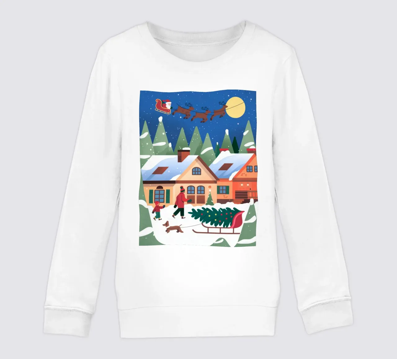 Winter Festivity kids sweatshirt by Artie Shifa