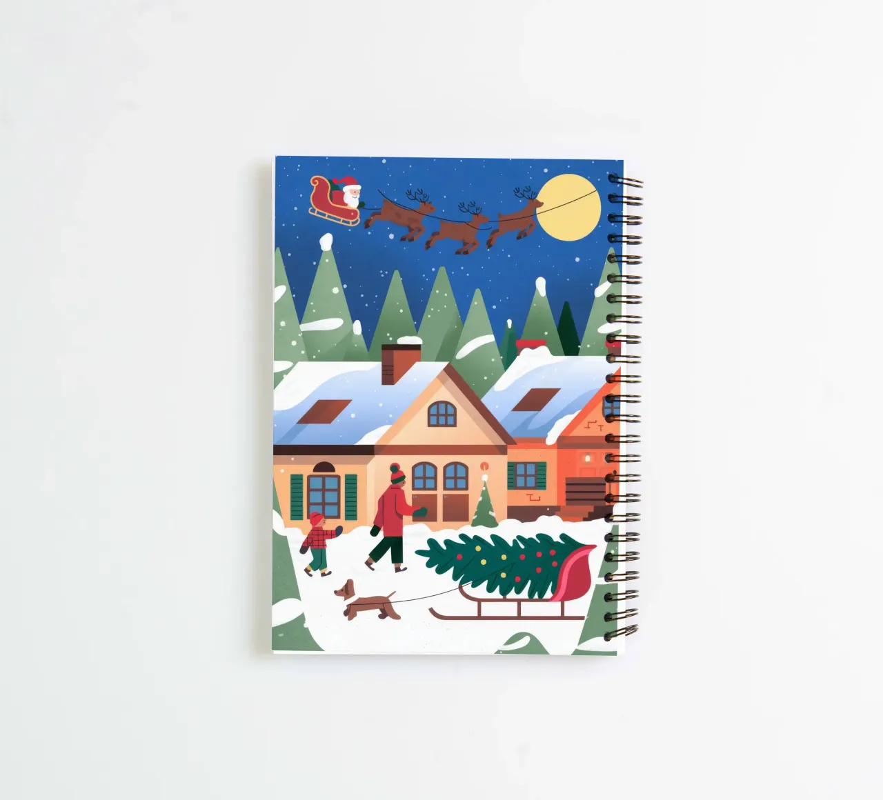 Winter Festivity spiral notebook by Artie Shifa