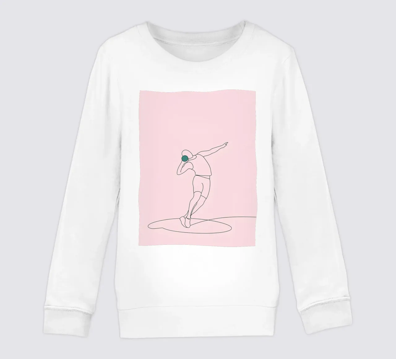 Lanciatore di palline Line Art minimalista felpa bambino da Viv Line Art