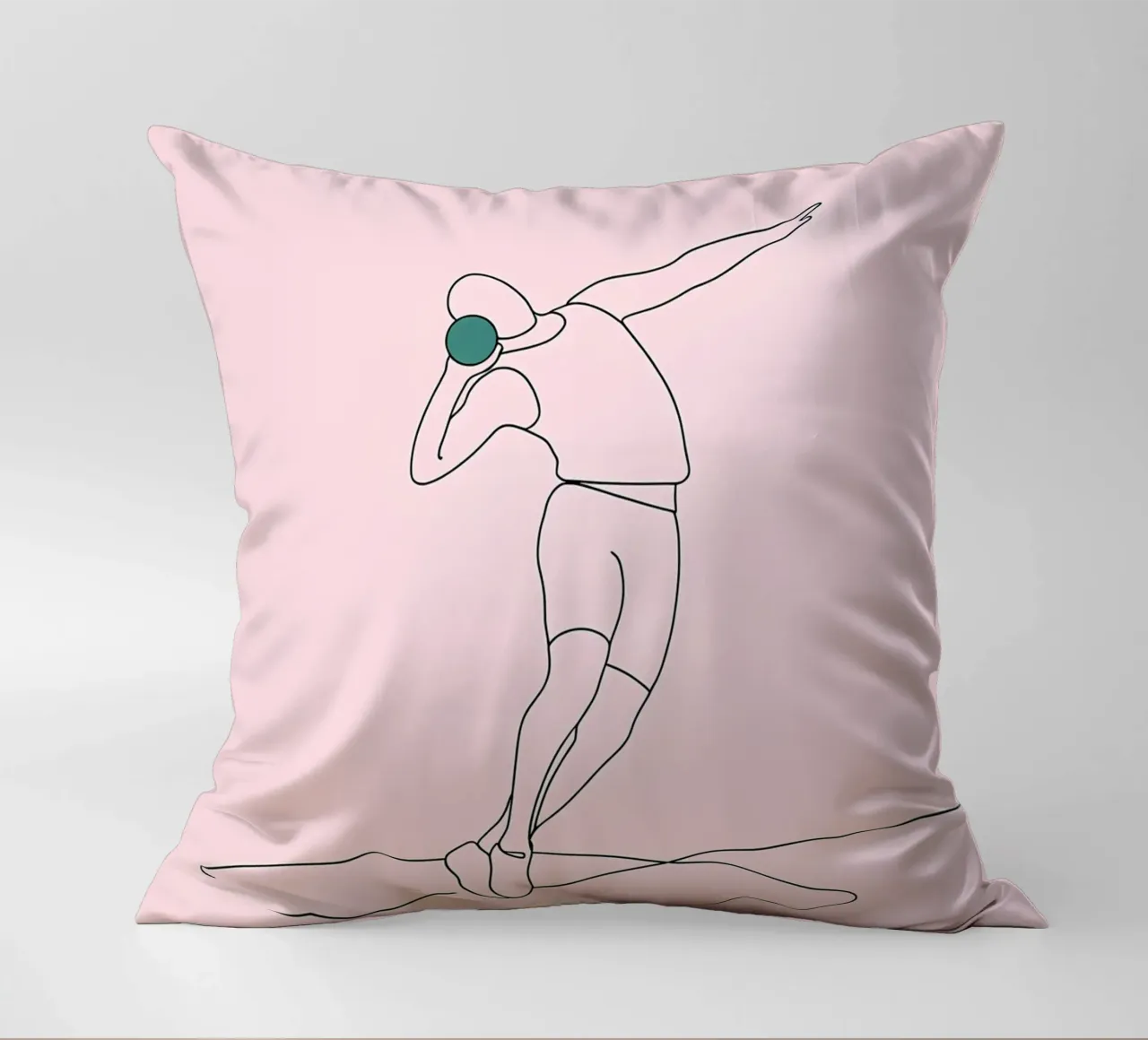 Lanciatore di palline Line Art minimalista cuscino da Viv Line Art