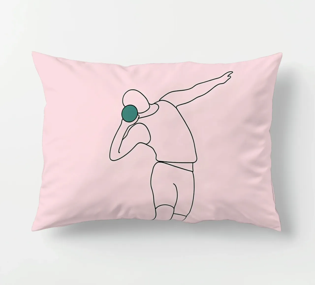 Lanciatore di palline Line Art minimalista cuscino da Viv Line Art