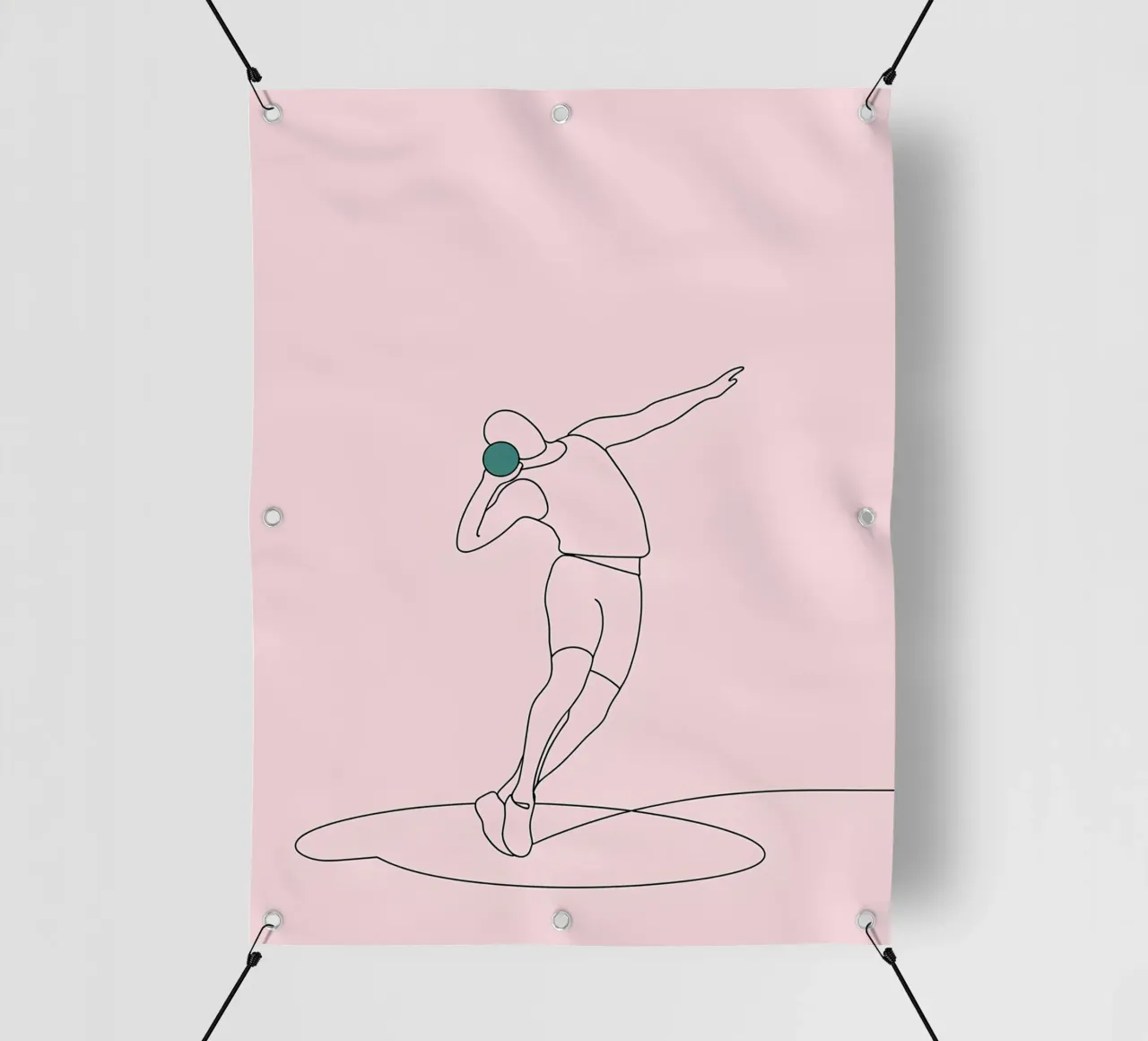 Lanciatore di palline Line Art minimalista telo in pvc da Viv Line Art
