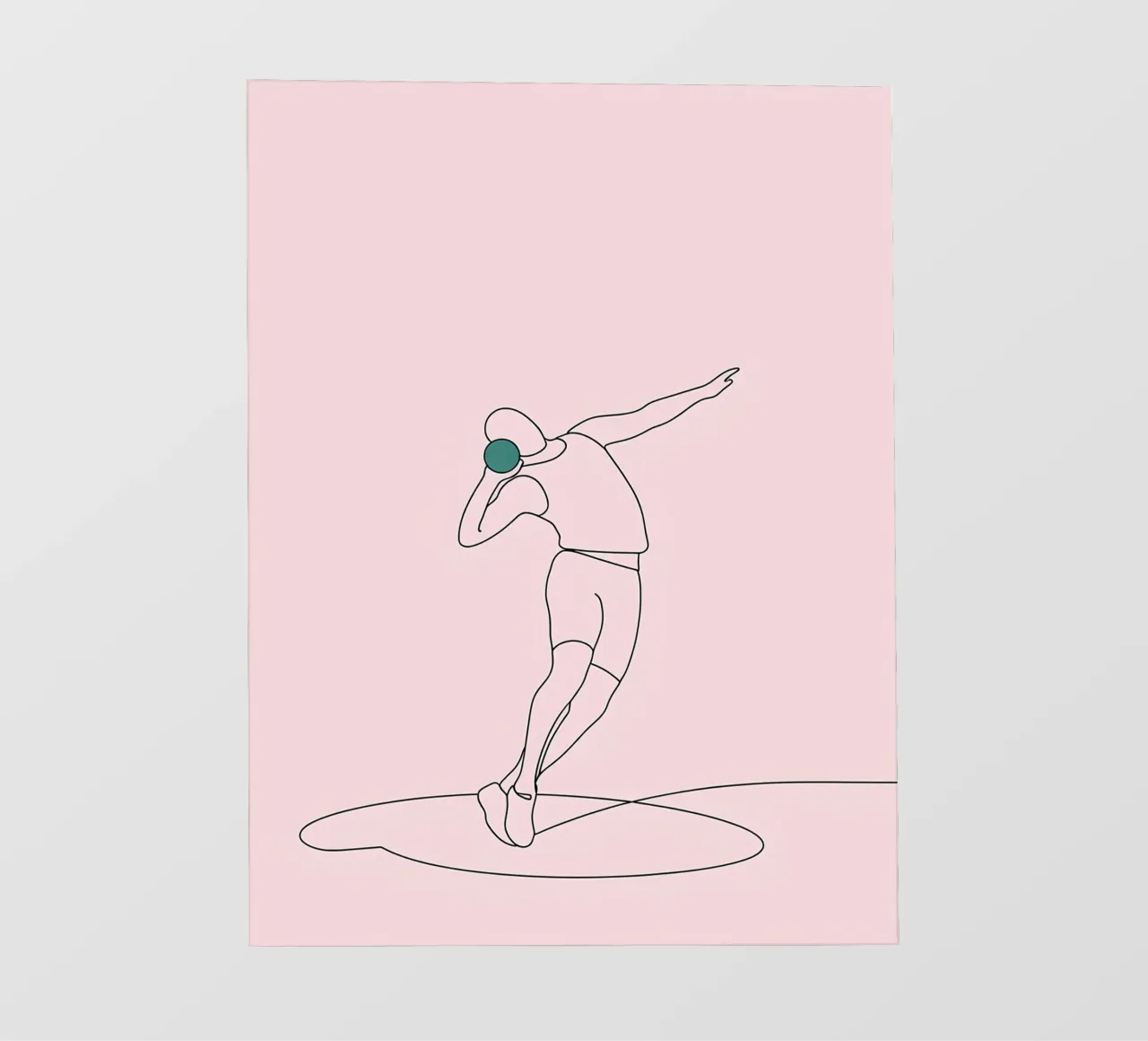 Lanciatore di palline Line Art minimalista telo in pvc da Viv Line Art