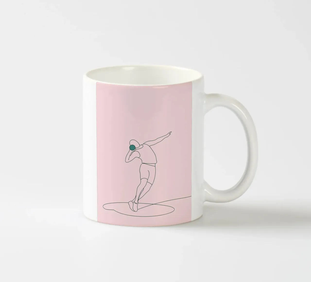 Lanciatore di palline Line Art minimalista tazza in ceramica da Viv Line Art