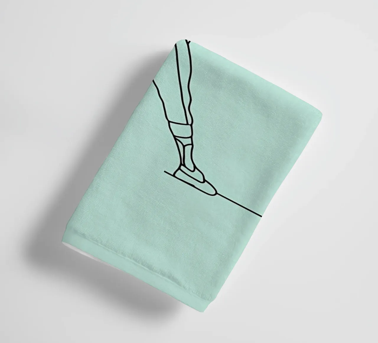 Baseball Player Minimalist Line Art towel by Viv Line Art
