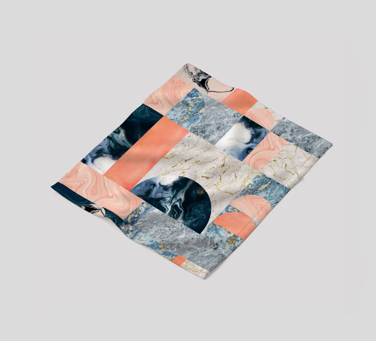 Marble & Lust, Abstract Geometric Luxe Texture Pattern fleece blanket by 83oranges