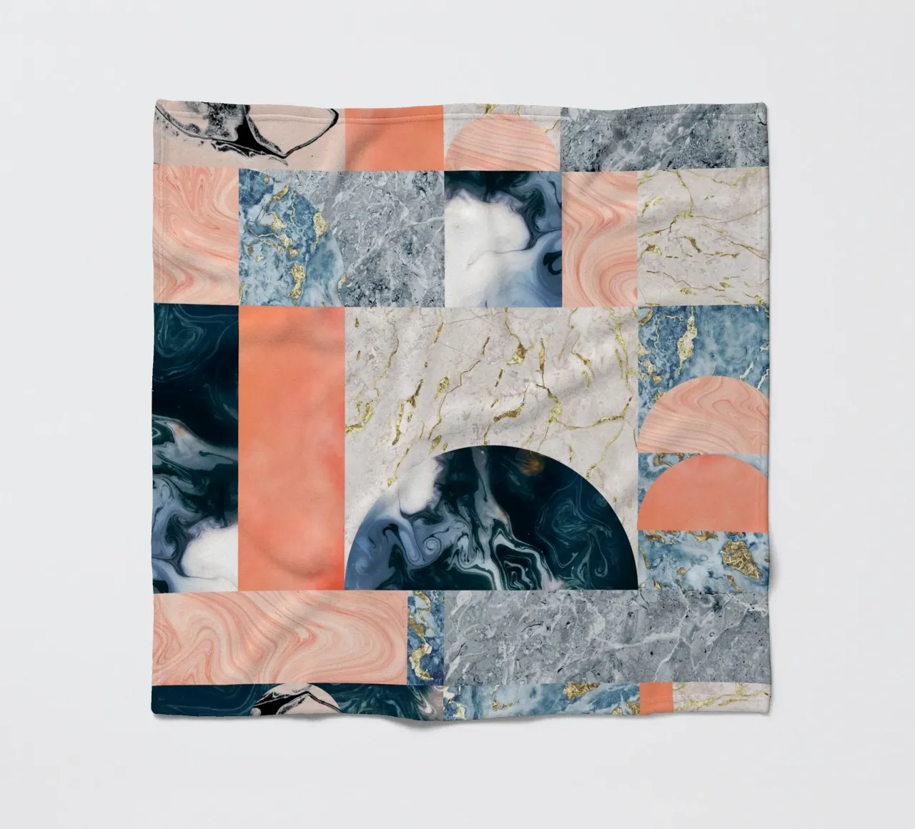Marble & Lust, Abstract Geometric Luxe Texture Pattern fleece blanket by 83oranges