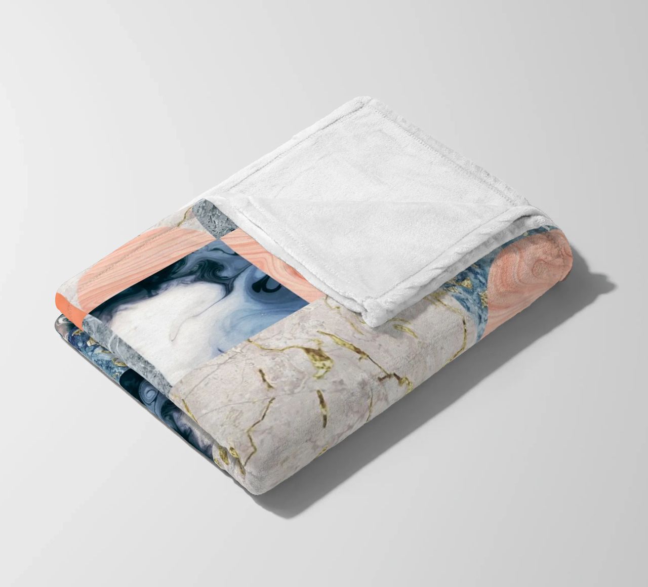 Marble & Lust, Abstract Geometric Luxe Texture Pattern fleece blanket by 83oranges