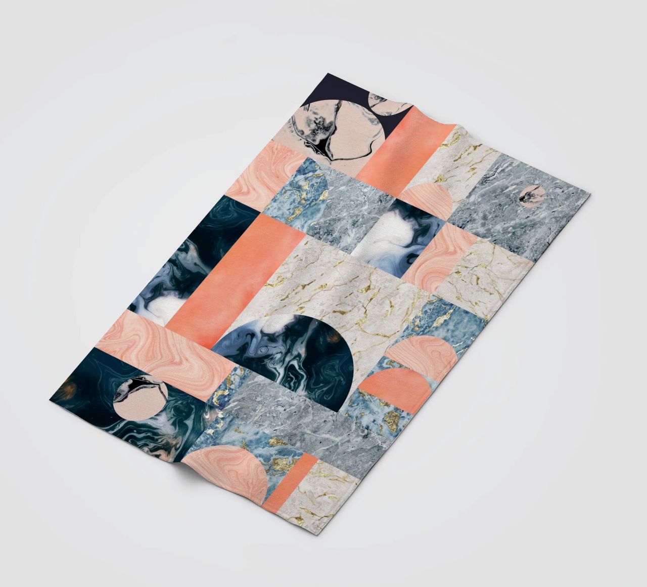 Marble & Lust, Abstract Geometric Luxe Texture Pattern fleece blanket by 83oranges