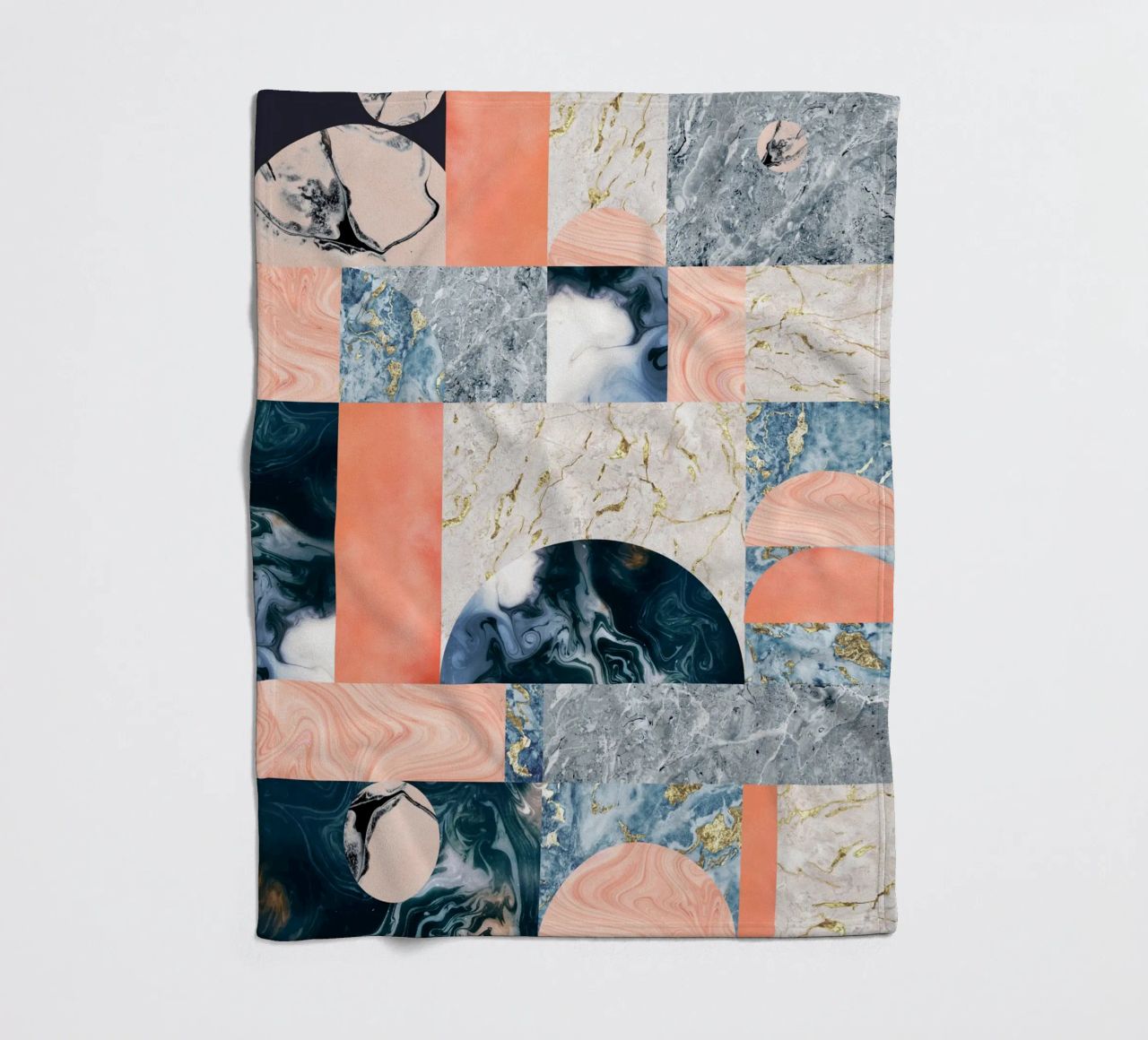 Marble & Lust, Abstract Geometric Luxe Texture Pattern fleece blanket by 83oranges