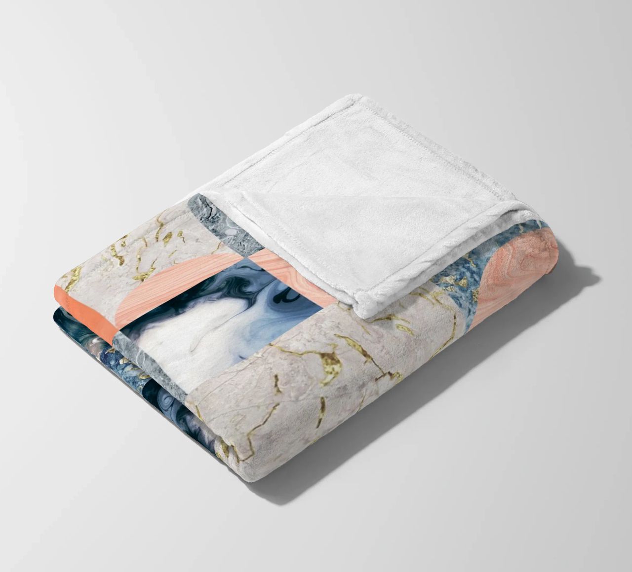 Marble & Lust, Abstract Geometric Luxe Texture Pattern fleece blanket by 83oranges