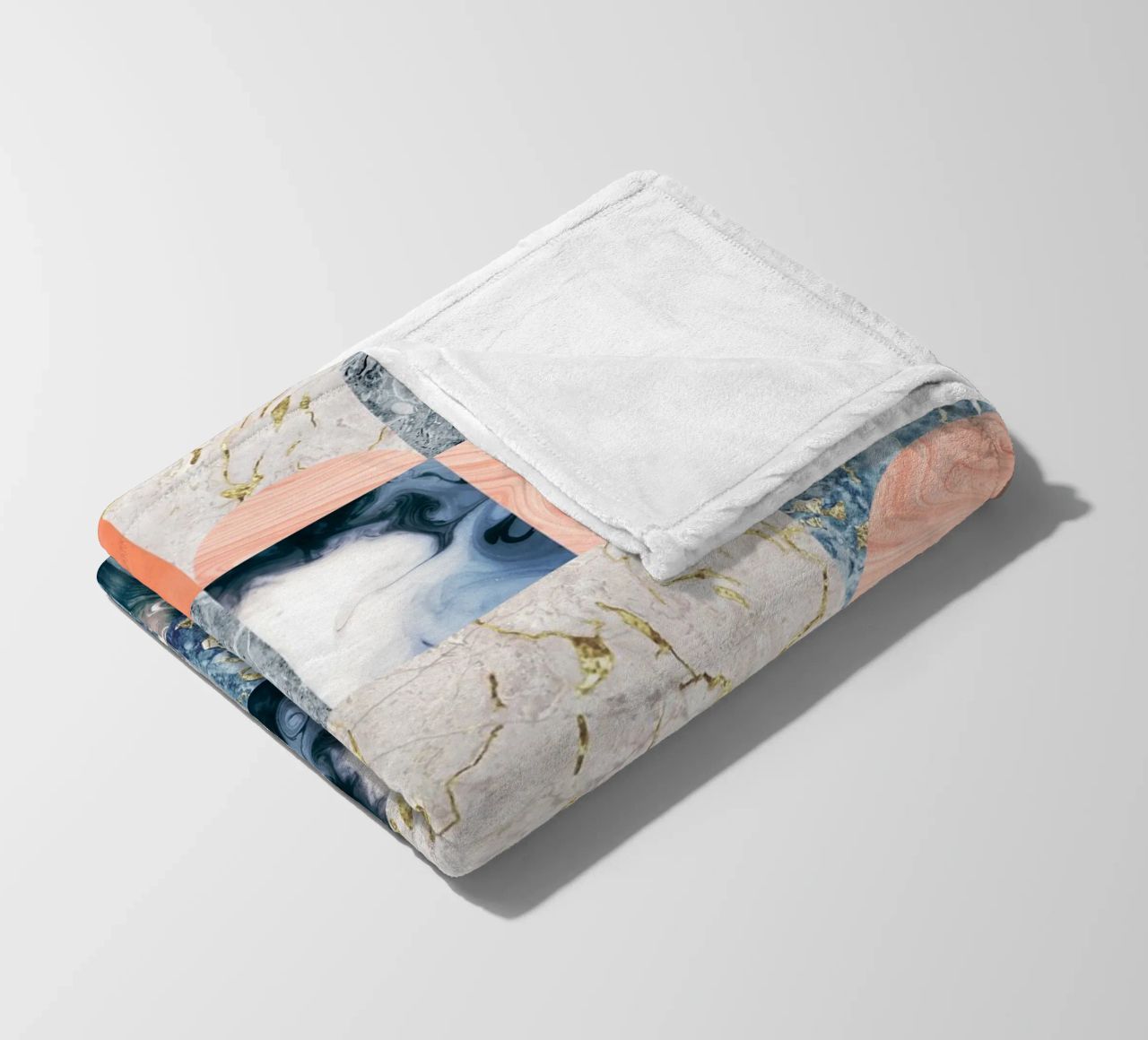 Marble & Lust, Abstract Geometric Luxe Texture Pattern fleece blanket by 83oranges