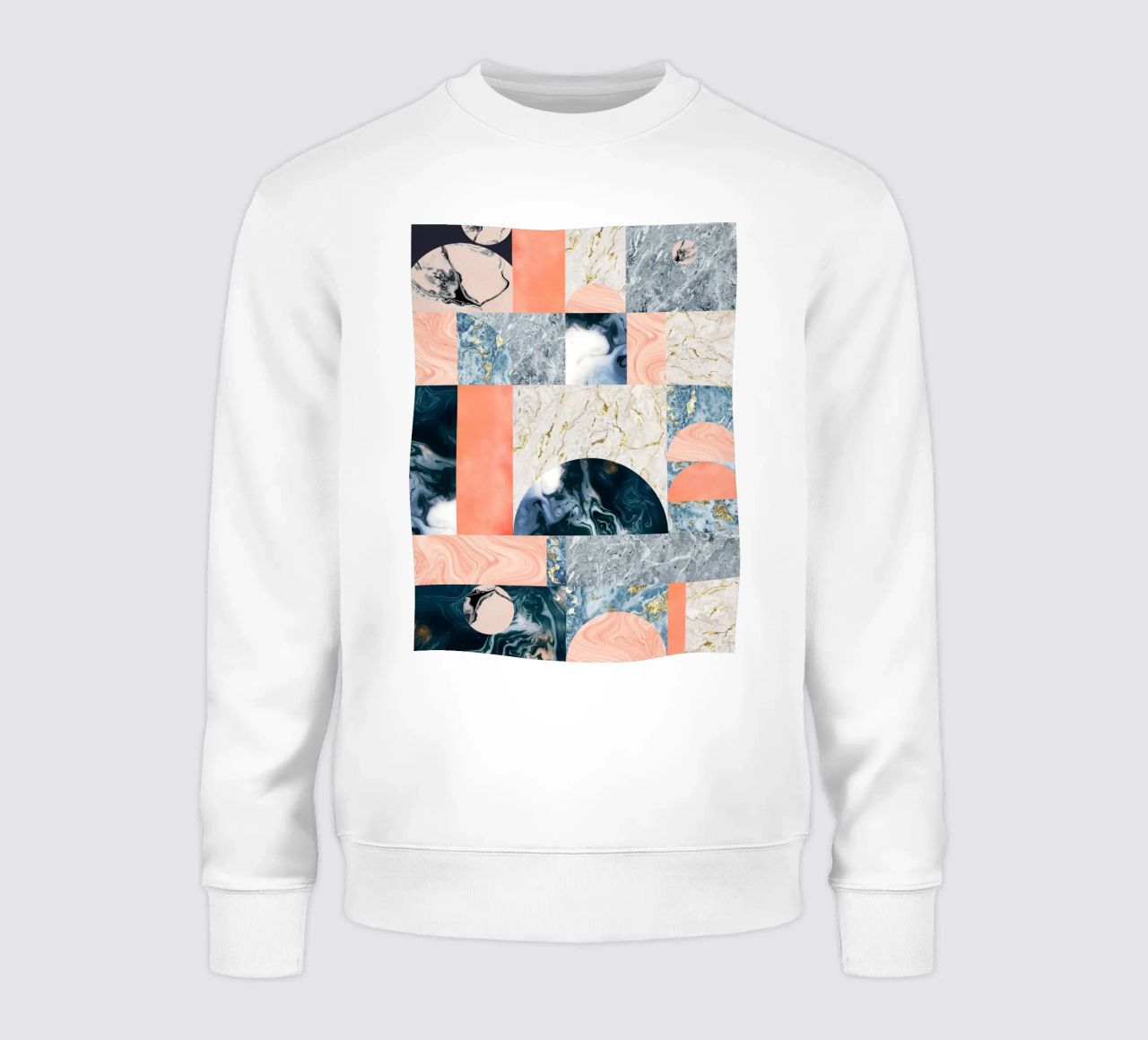 Marble & Lust, Abstract Geometric Luxe Texture Pattern sweatshirt by 83oranges