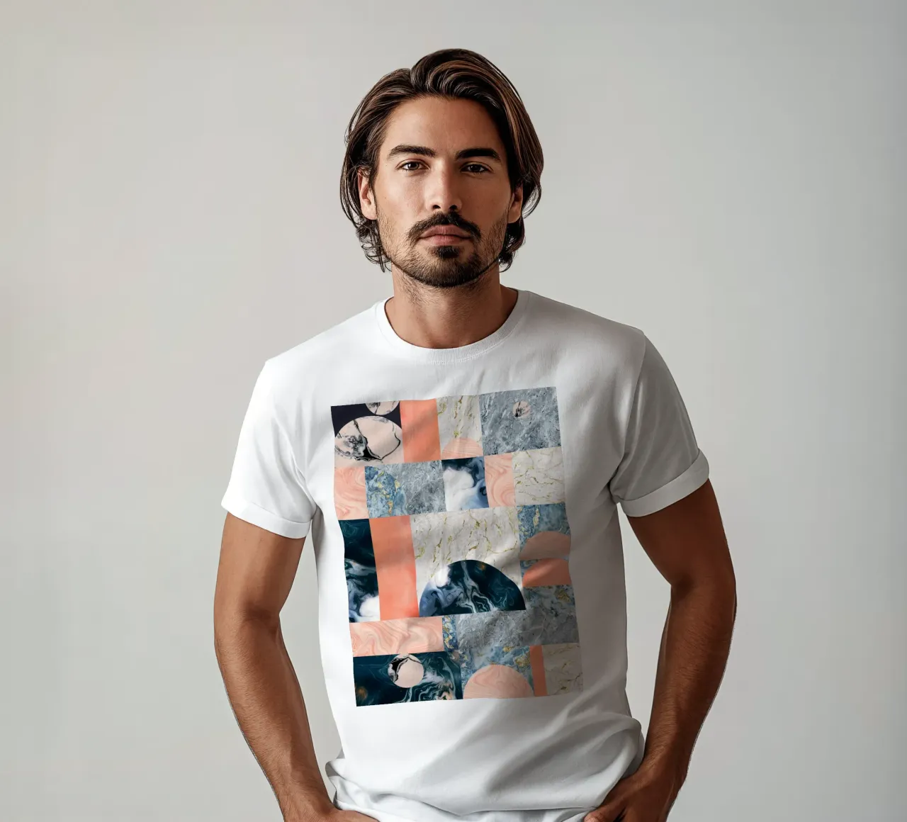Marble & Lust, Patrón de textura geométrica abstracta de lujo camiseta de 83oranges