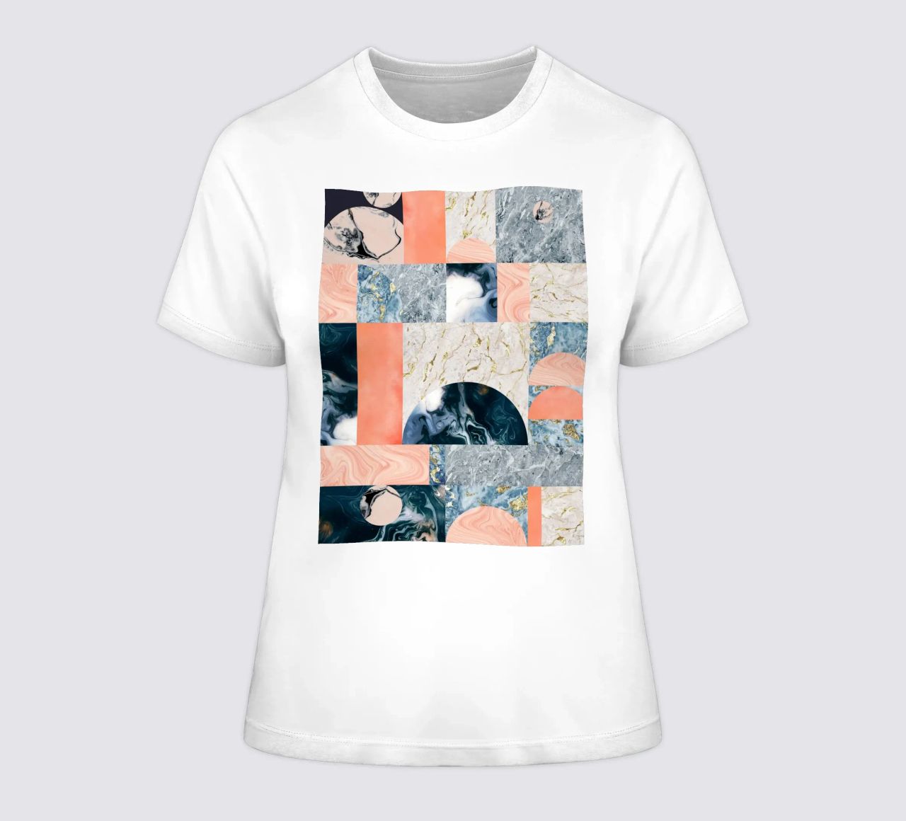 Marble & Lust, Abstract Geometric Luxe Texture Pattern women's fitted t-shirt by 83oranges
