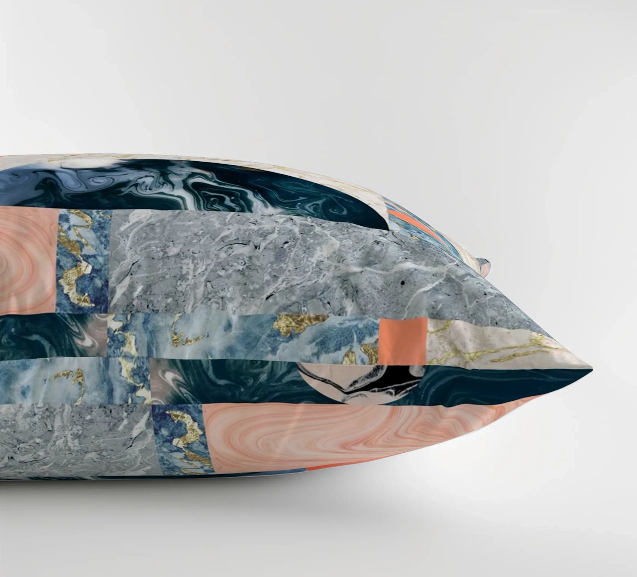 Marble & Lust, Abstract Geometric Luxe Texture Pattern decorative cushion by 83oranges