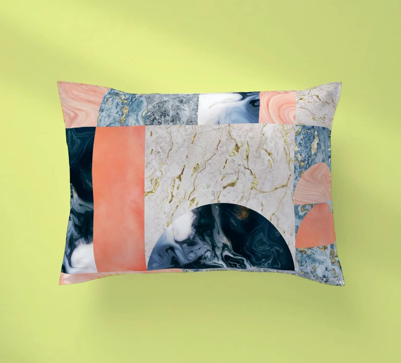 Marble & Lust, Abstract Geometric Luxe Texture Pattern decorative cushion by 83oranges