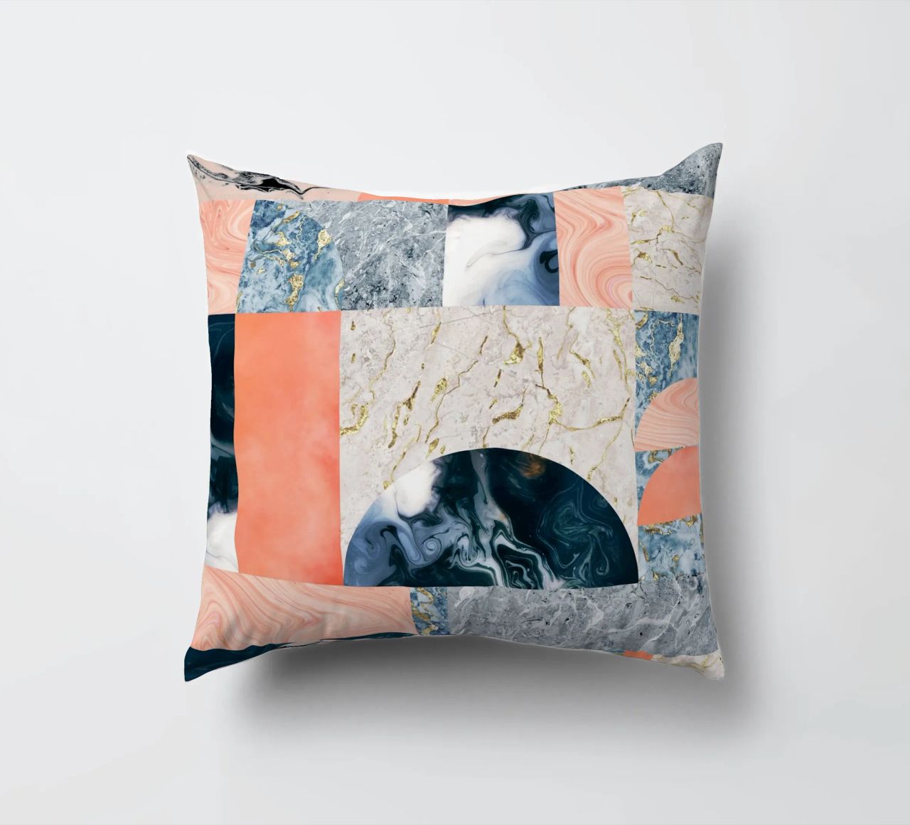 Marble & Lust, Abstract Geometric Luxe Texture Pattern decorative cushion by 83oranges