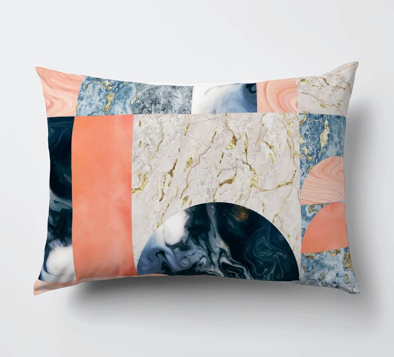 Marble & Lust, Abstract Geometric Luxe Texture Pattern decorative cushion by 83oranges