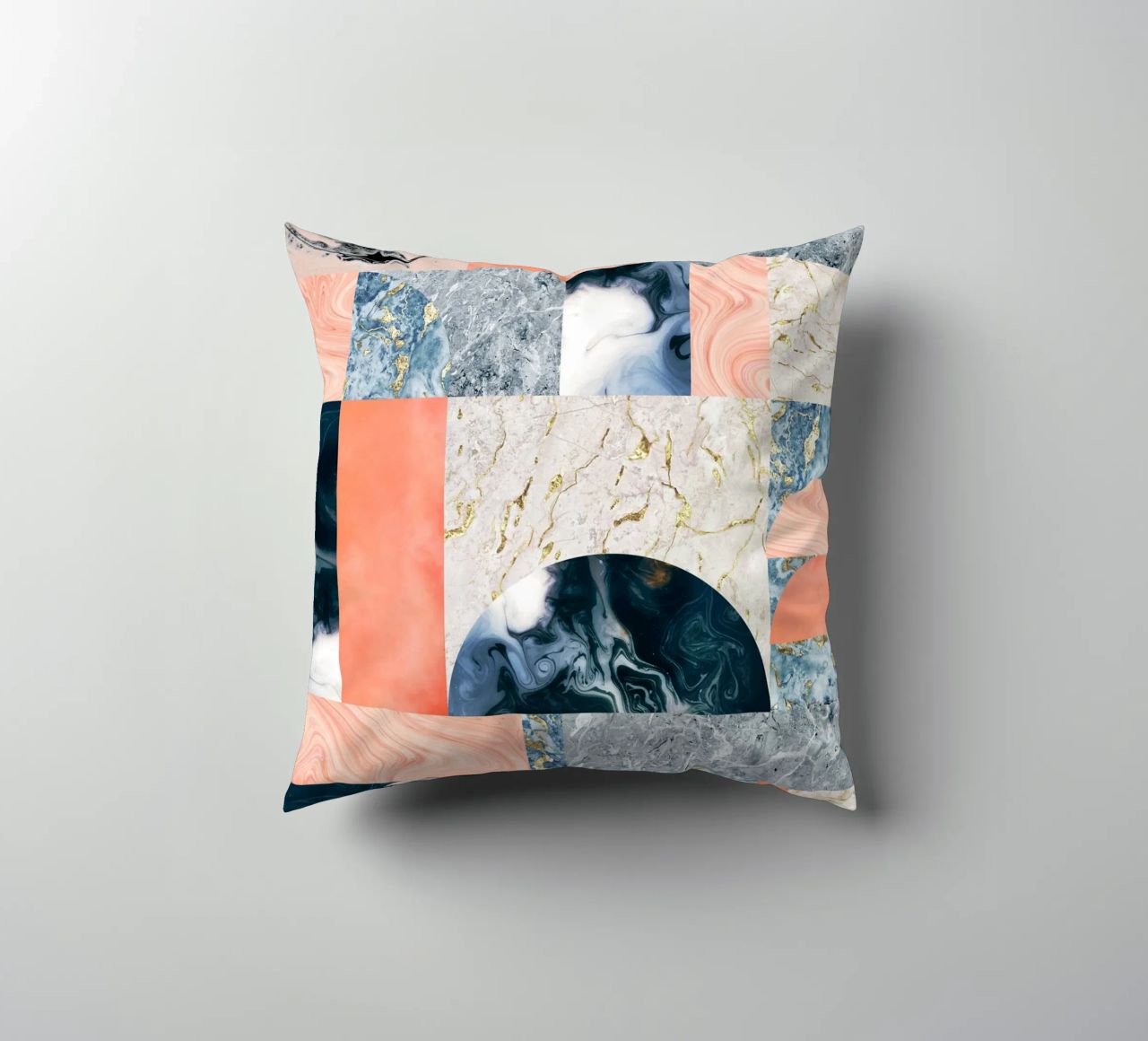 Marble & Lust, Abstract Geometric Luxe Texture Pattern decorative cushion by 83oranges