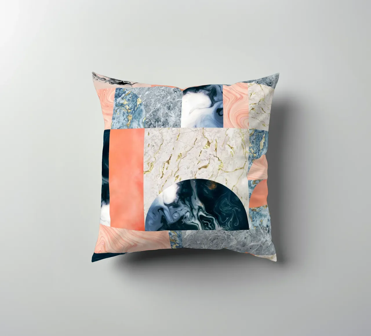 Marble & Lust, Abstract Geometric Luxe Texture Pattern decorative cushion by 83oranges