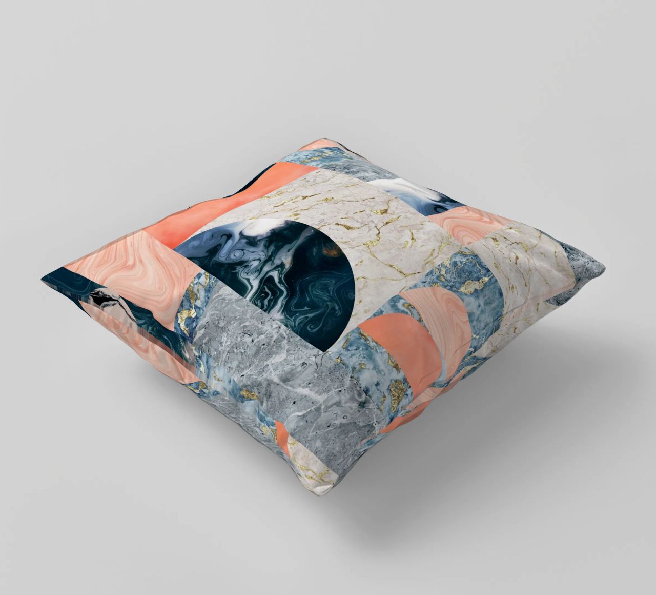 Marble & Lust, Abstract Geometric Luxe Texture Pattern decorative cushion by 83oranges