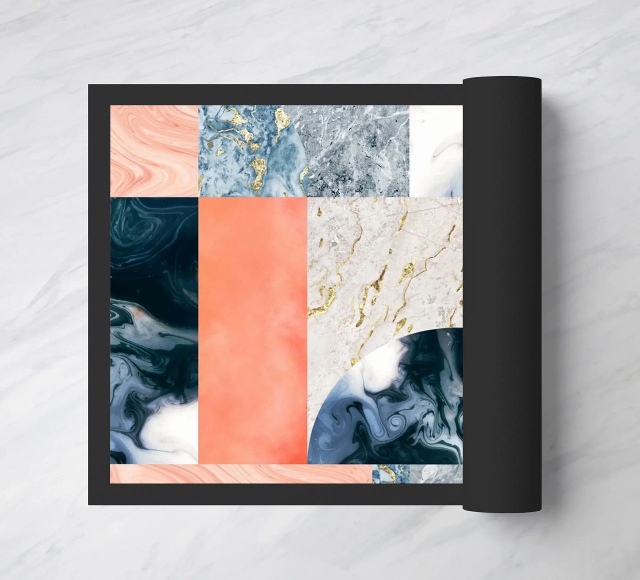 Marble & Lust, Abstract Geometric Luxe Texture Pattern doormat by 83oranges
