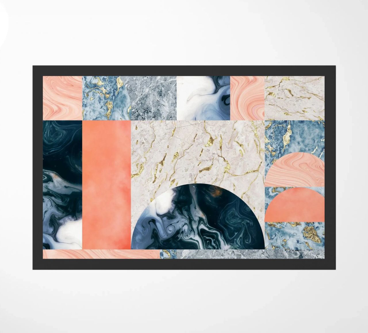 Marble & Lust, Abstract Geometric Luxe Texture Pattern doormat by 83oranges