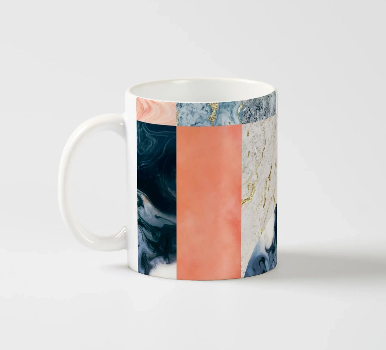 Marble & Lust, Abstract Geometric Luxe Texture Pattern ceramic mug by 83oranges