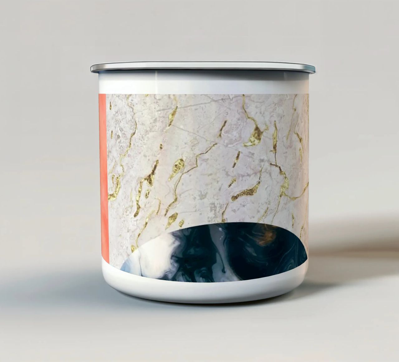 Marble & Lust, Abstract Geometric Luxe Texture Pattern enamel mug by 83oranges