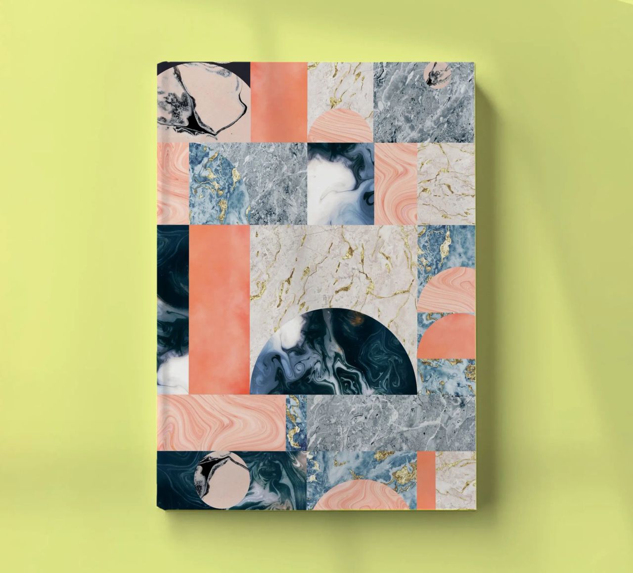 Marble & Lust, Abstract Geometric Luxe Texture Pattern notebook by 83oranges