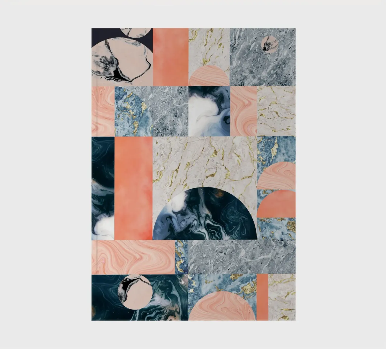 Marble & Lust, motif géométrique abstrait de texture de luxe carnet de notes de 83oranges
