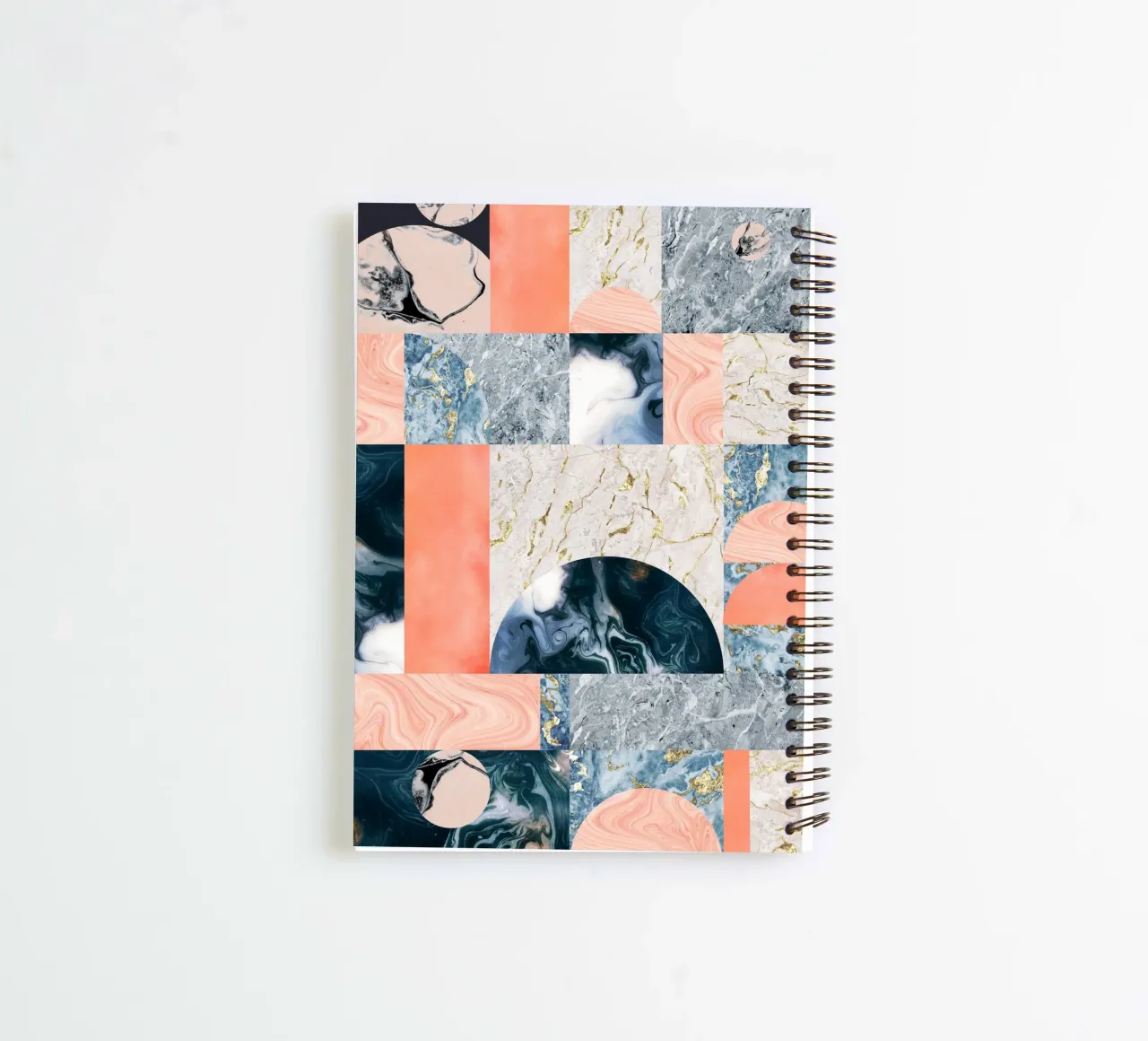 Marble & Lust, Patrón de textura geométrica abstracta de lujo cuaderno de espiral de 83oranges