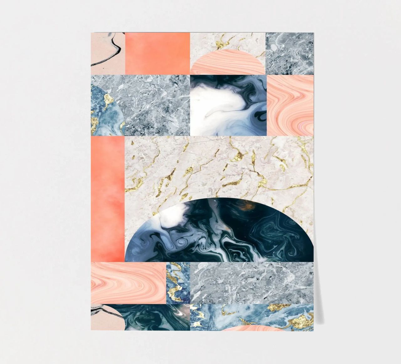 Marble & Lust, Abstract Geometric Luxe Texture Pattern sticker sheet by 83oranges