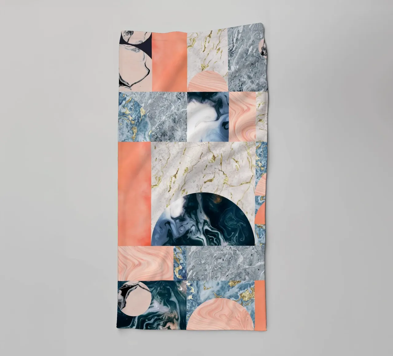 Marble & Lust, Abstract Geometric Luxe Texture Pattern towel by 83oranges.com