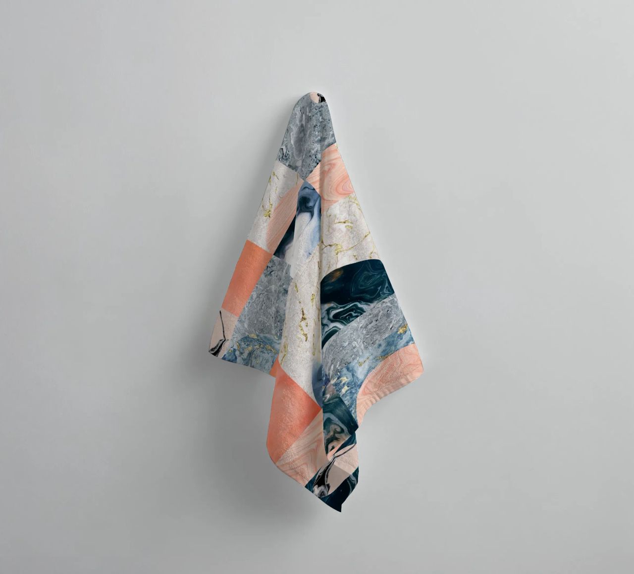 Marble & Lust, Abstract Geometric Luxe Texture Pattern towel by 83oranges