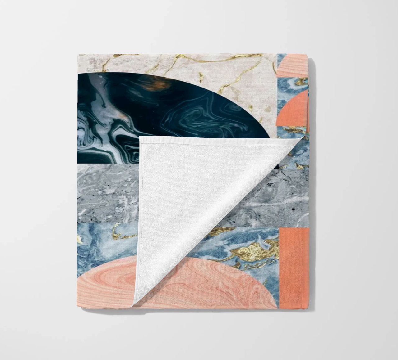 Marble & Lust, Abstract Geometric Luxe Texture Pattern beach towel by 83oranges