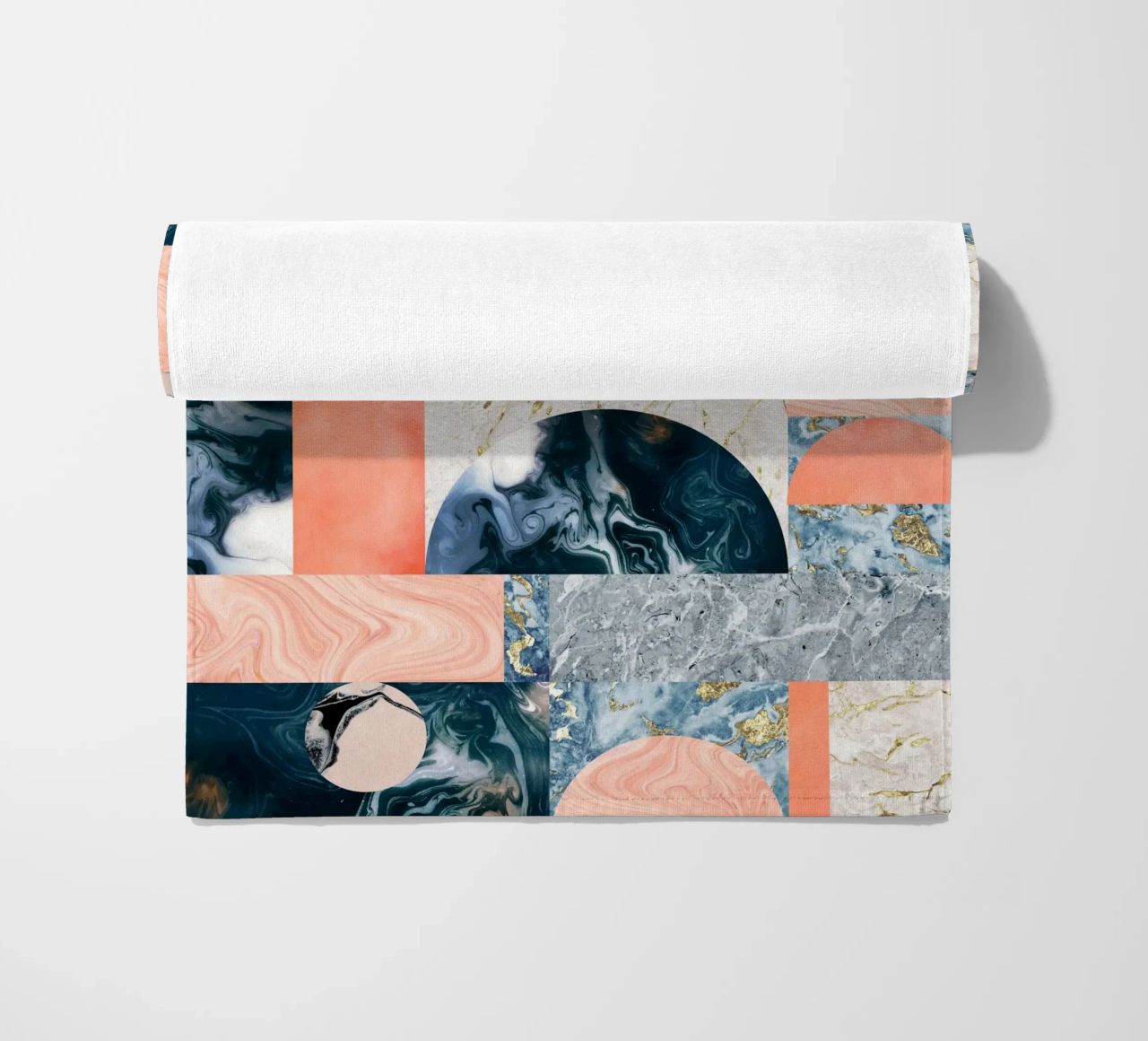 Marble & Lust, Abstract Geometric Luxe Texture Pattern beach towel by 83oranges