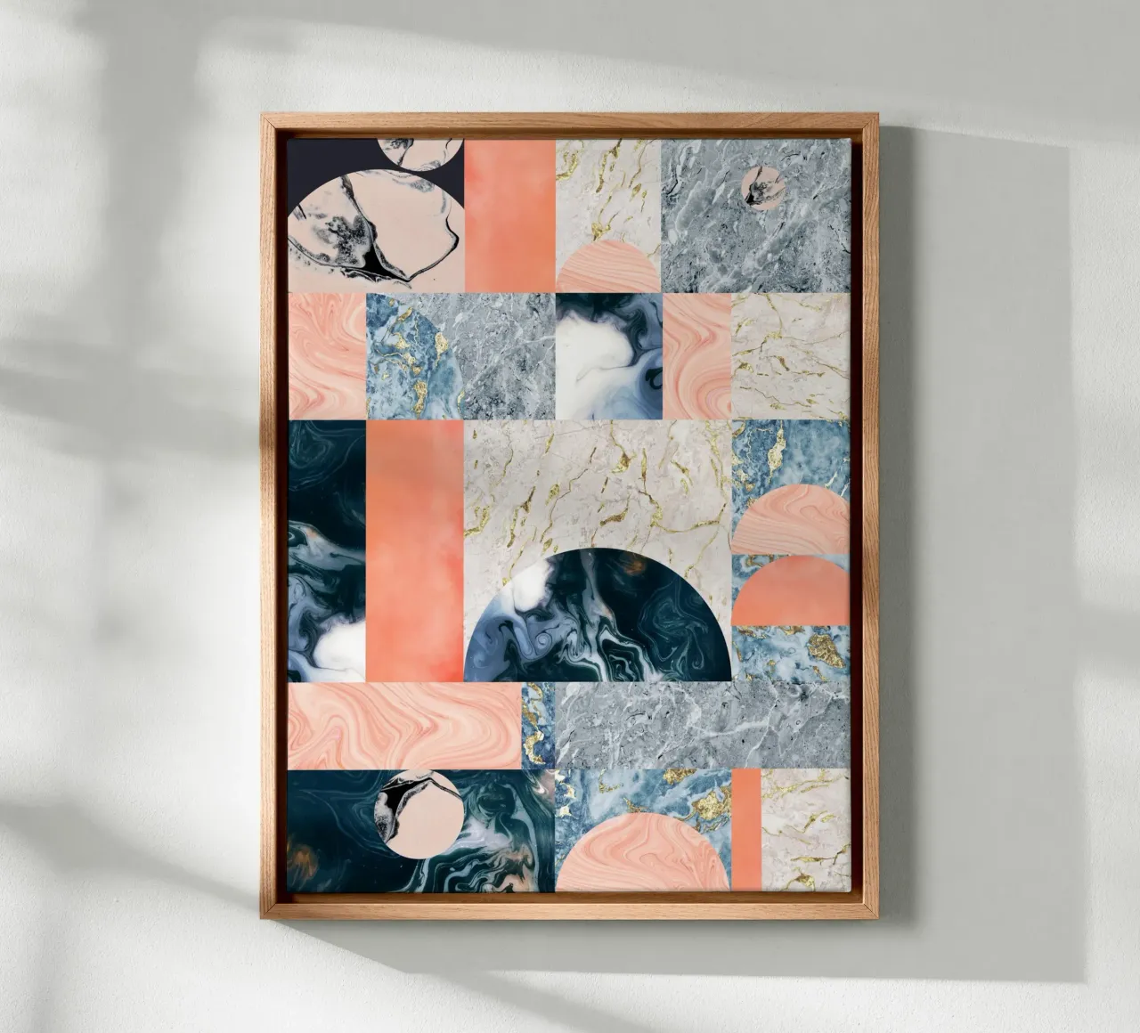 Marmor & Lust, Abstraktes Geometrisches Luxe Textur-Muster Leinwand von 83oranges