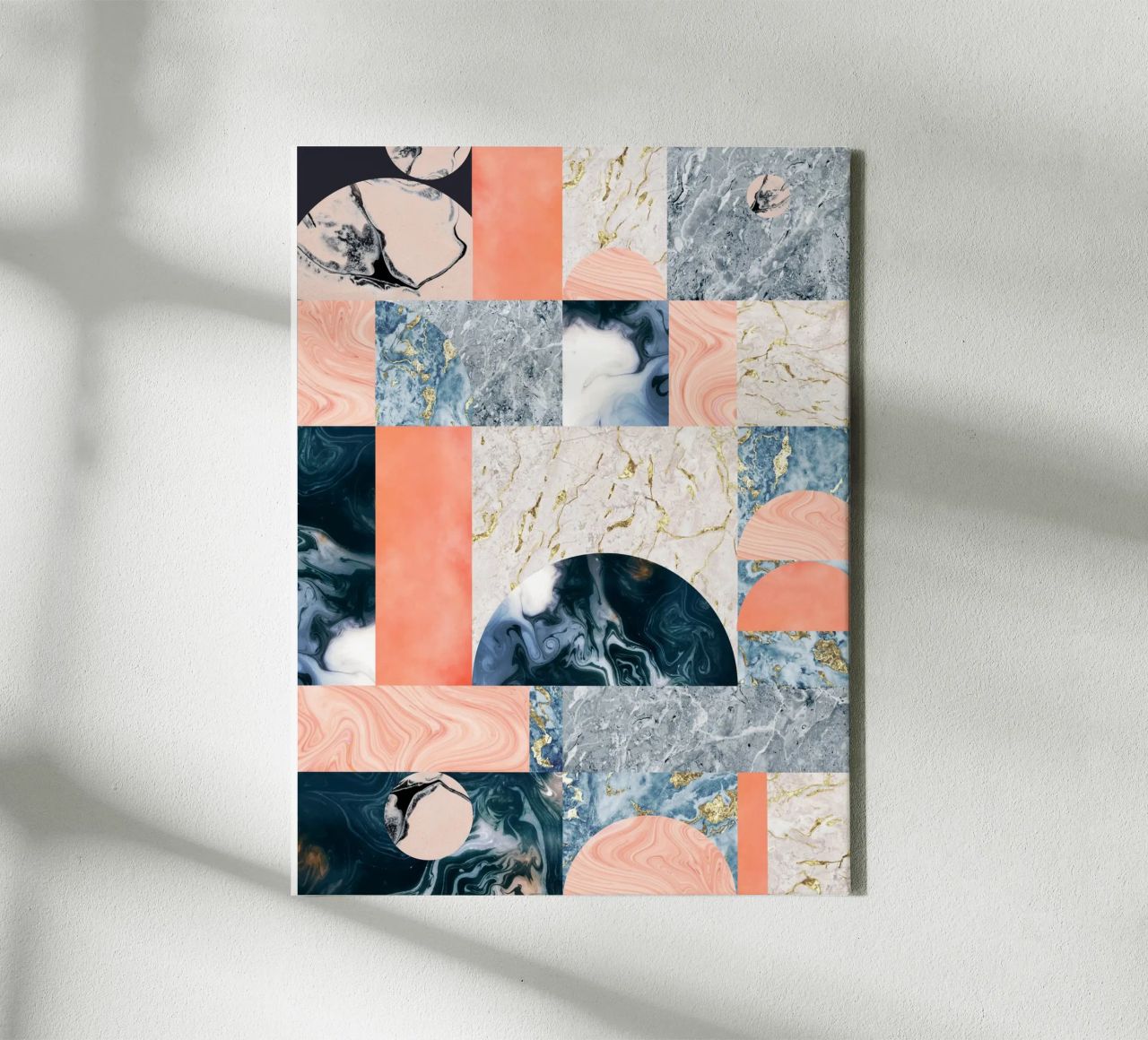 Marble & Lust, Abstract Geometric Luxe Texture Pattern canvas by 83oranges
