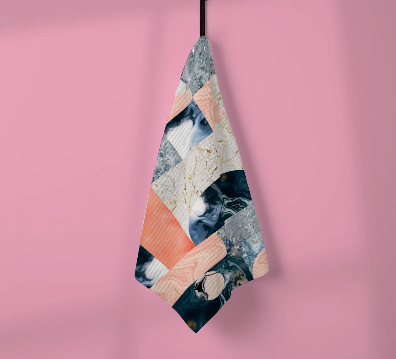Marble & Lust, Abstract Geometric Luxe Texture Pattern tea towel by 83oranges