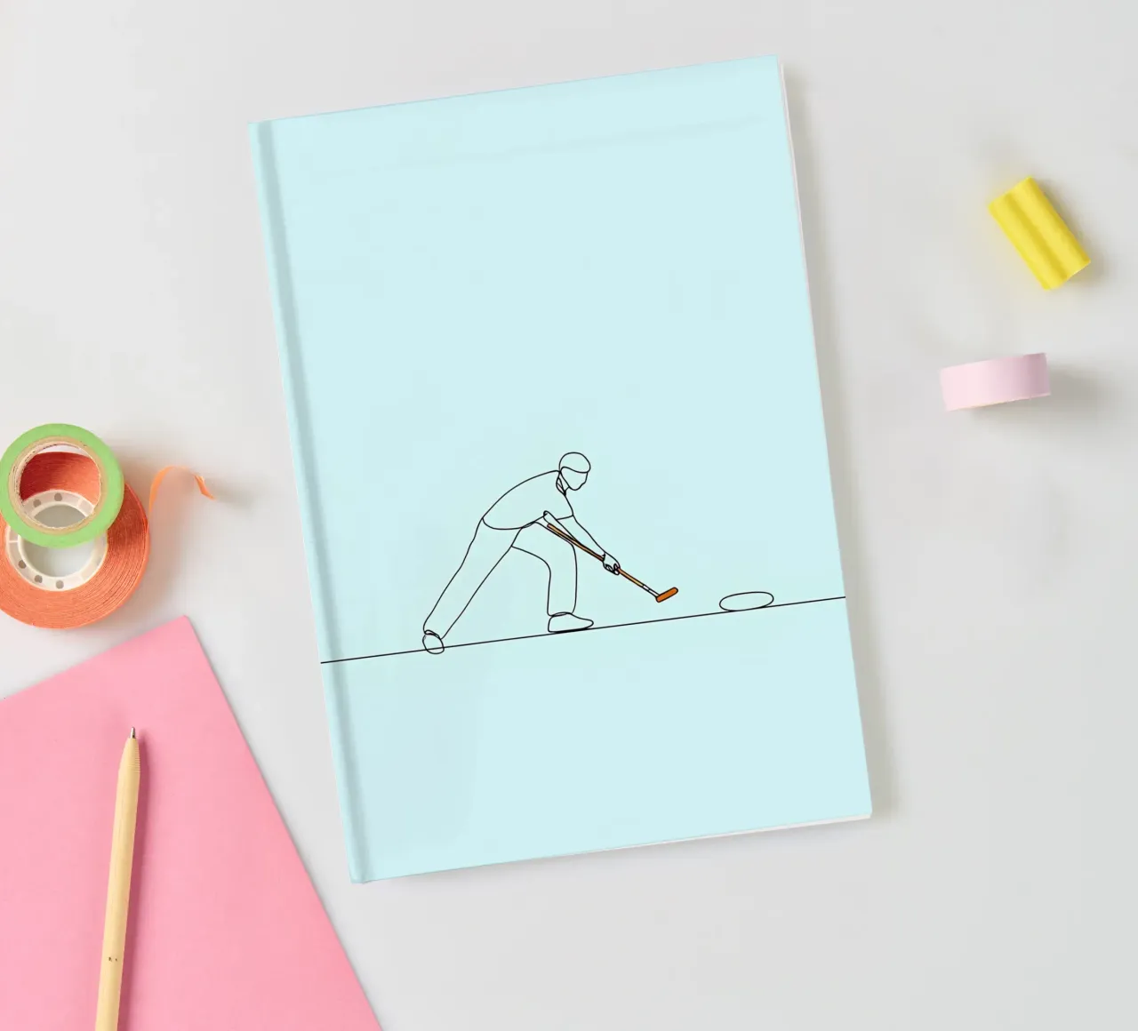 Sports Player Minimalist Line Art notebook by Viv Line Art