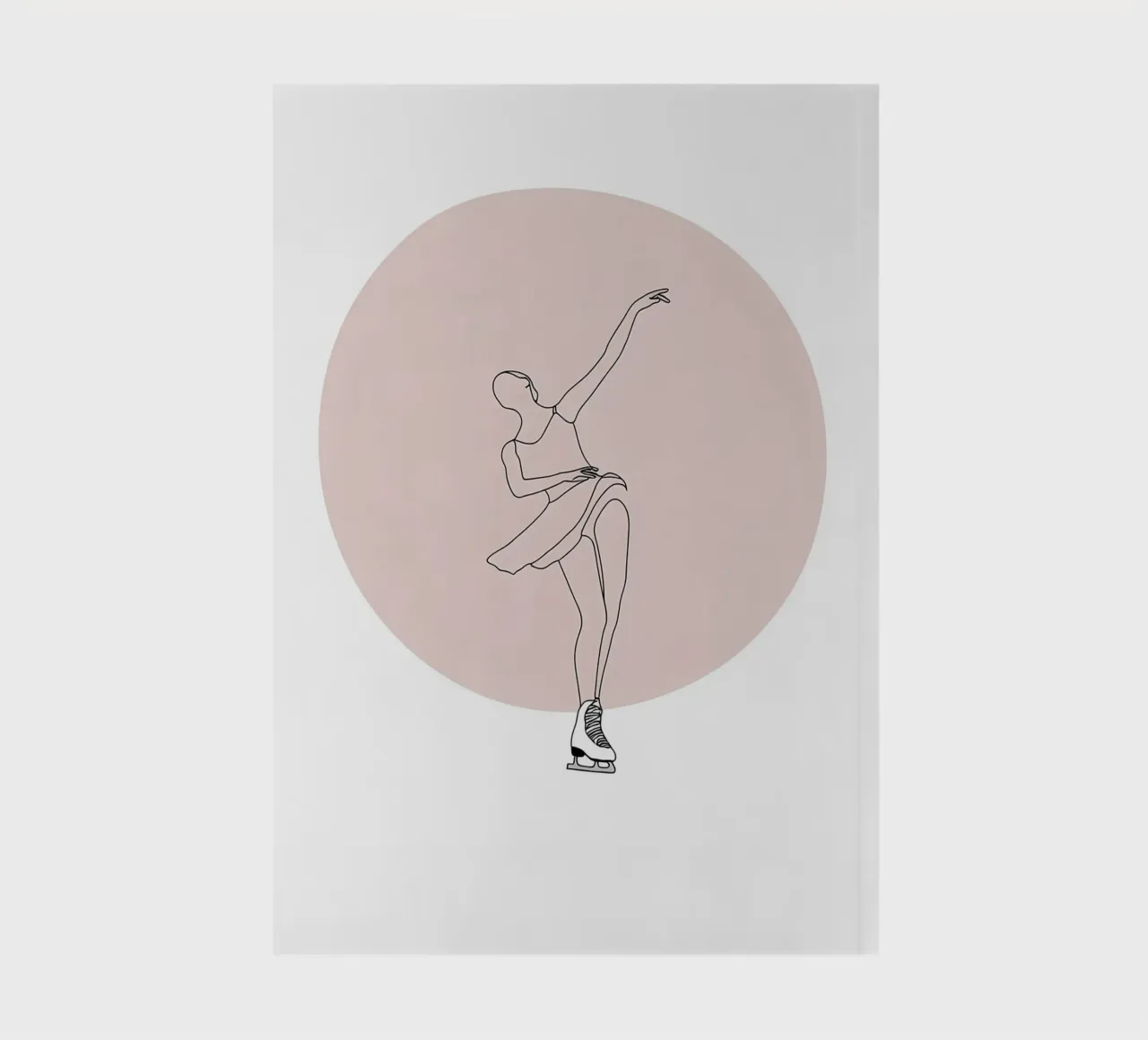 Ice Skater Minimalist Line Art carnet de notes de Viv Line Art